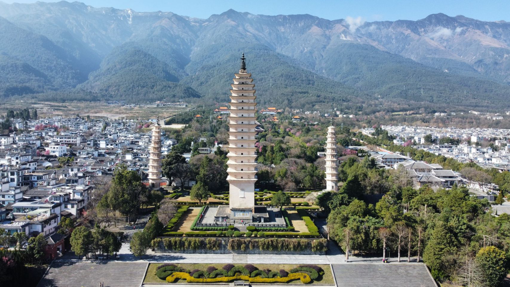 Les 3 pagodes à proximité de la vieille ville de Dali