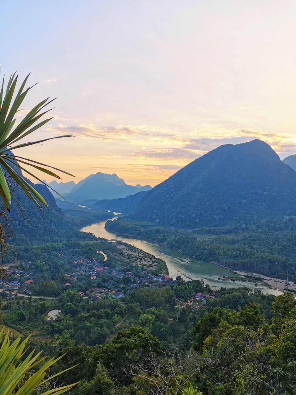 Coucher de soleil depuis le point de vue principal.
