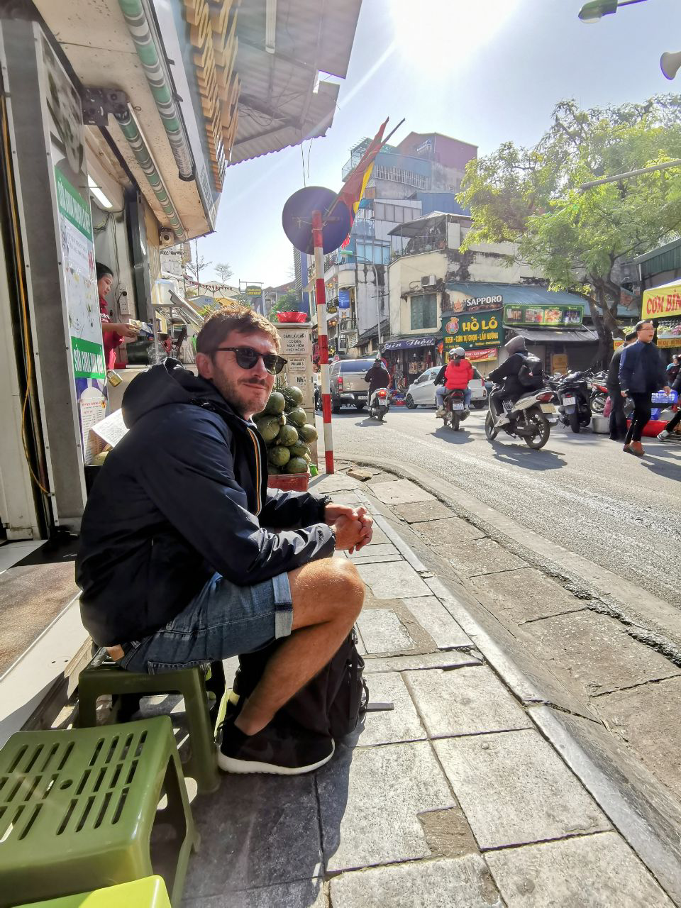 Notre rituel café soleil du matin.